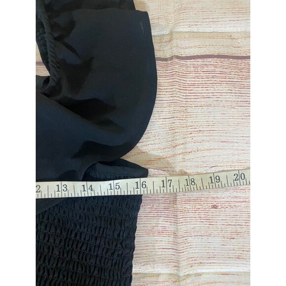 Torrid Women's Black Off Shoulder Mini Smoked Ruffle Lace Dress - 1XL - Picture 8 of 12